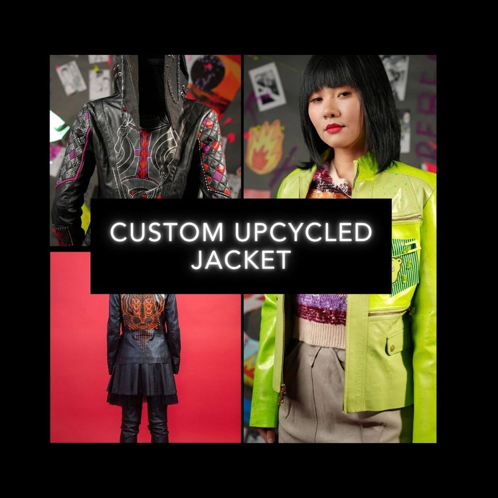 Custom Hand-Painted Vintage Jacket – Unique Upcycled Streetwear – Made to order